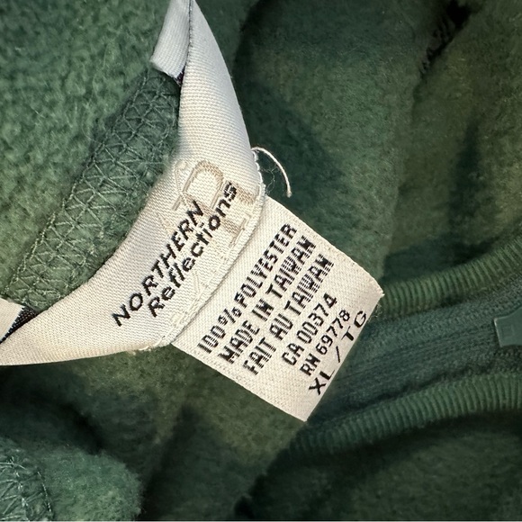 Northern reflections, green teddy full zip sweater fleece SZ XL embroidery - Picture 4 of 4
